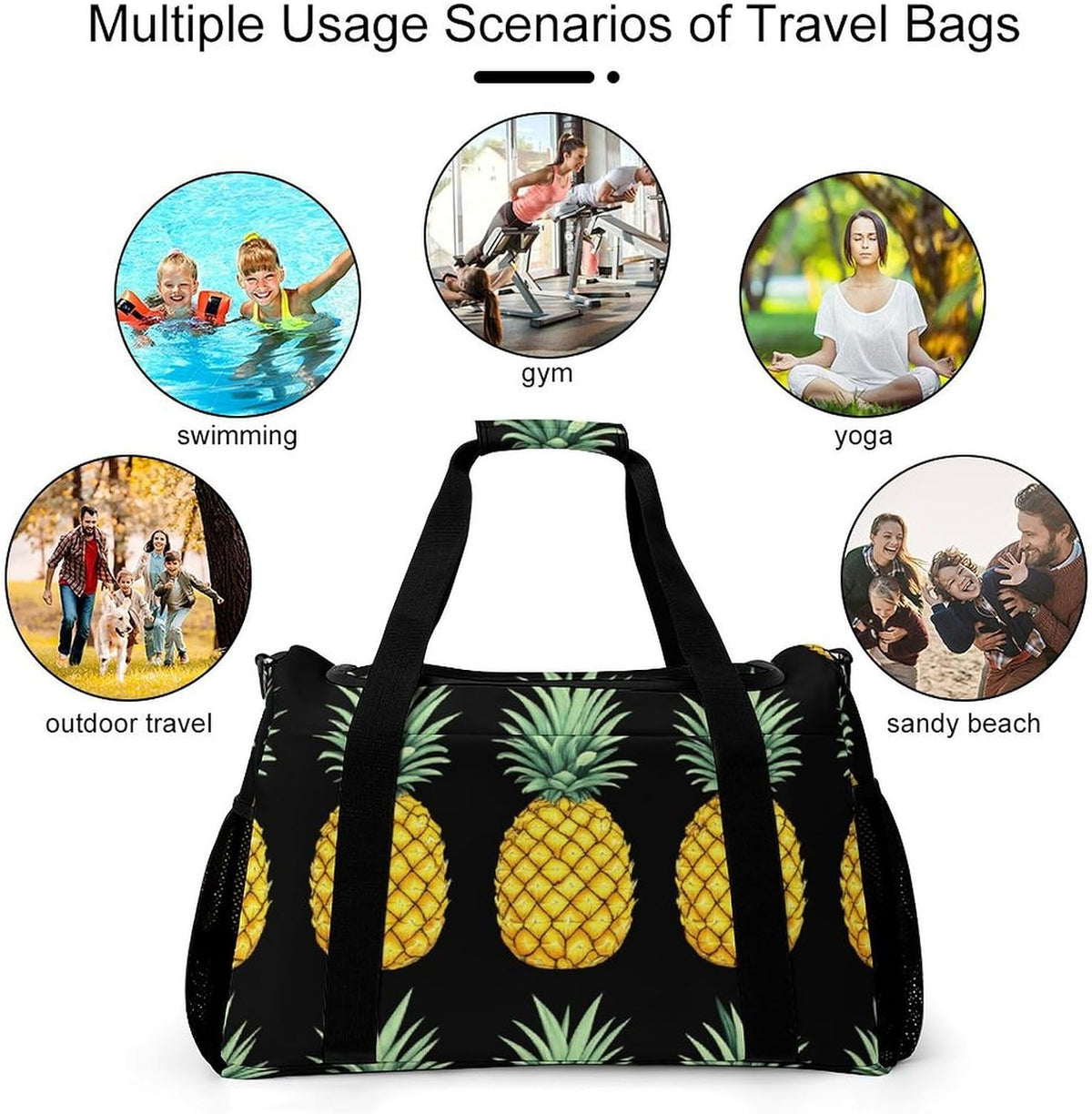 Duffel Bag for Weekend Travel and Gym Sports Overnight Spacious Design Adjustable Strap