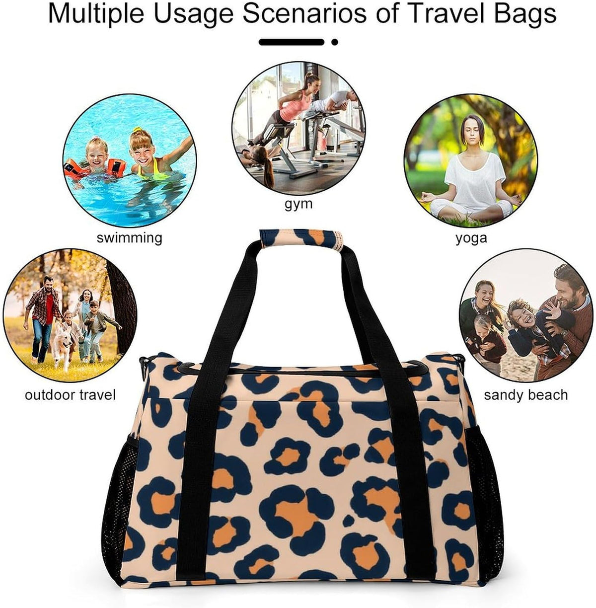 Duffel Bag for Weekend Travel and Gym Sports Overnight Spacious Design Adjustable Strap