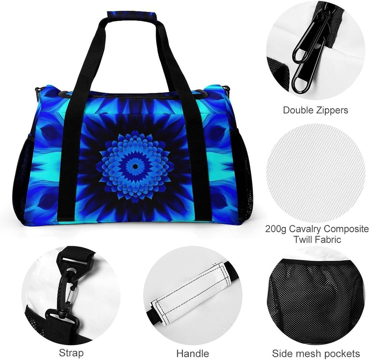 Duffel Bag for Weekend Travel and Gym Sports Overnight Spacious Design Adjustable Strap
