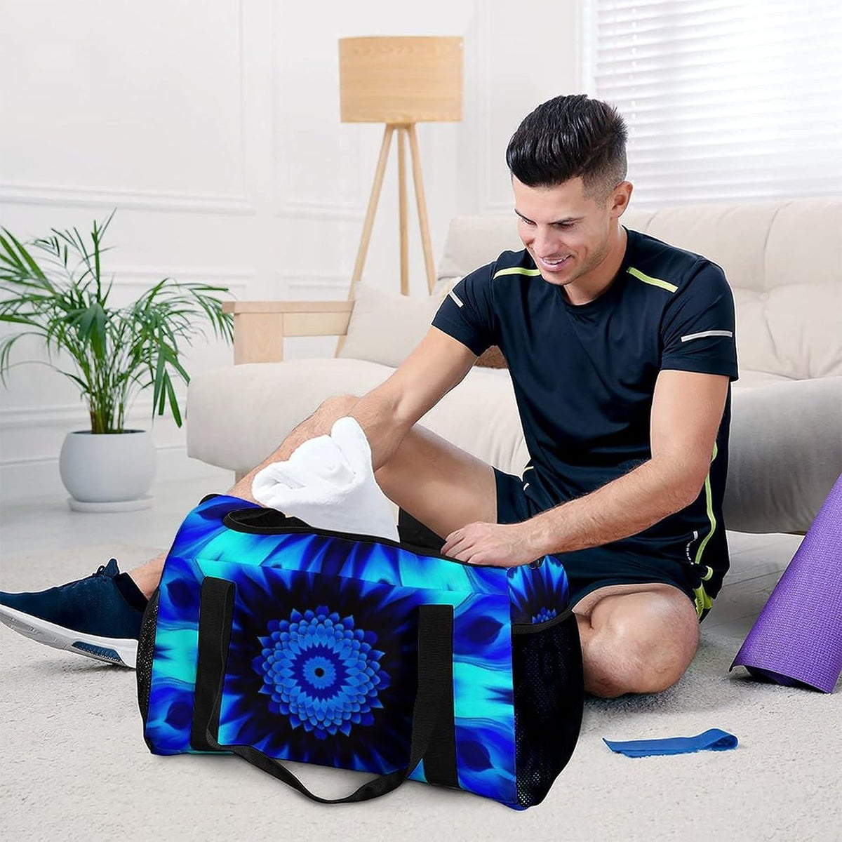 Duffel Bag for Weekend Travel and Gym Sports Overnight Spacious Design Adjustable Strap