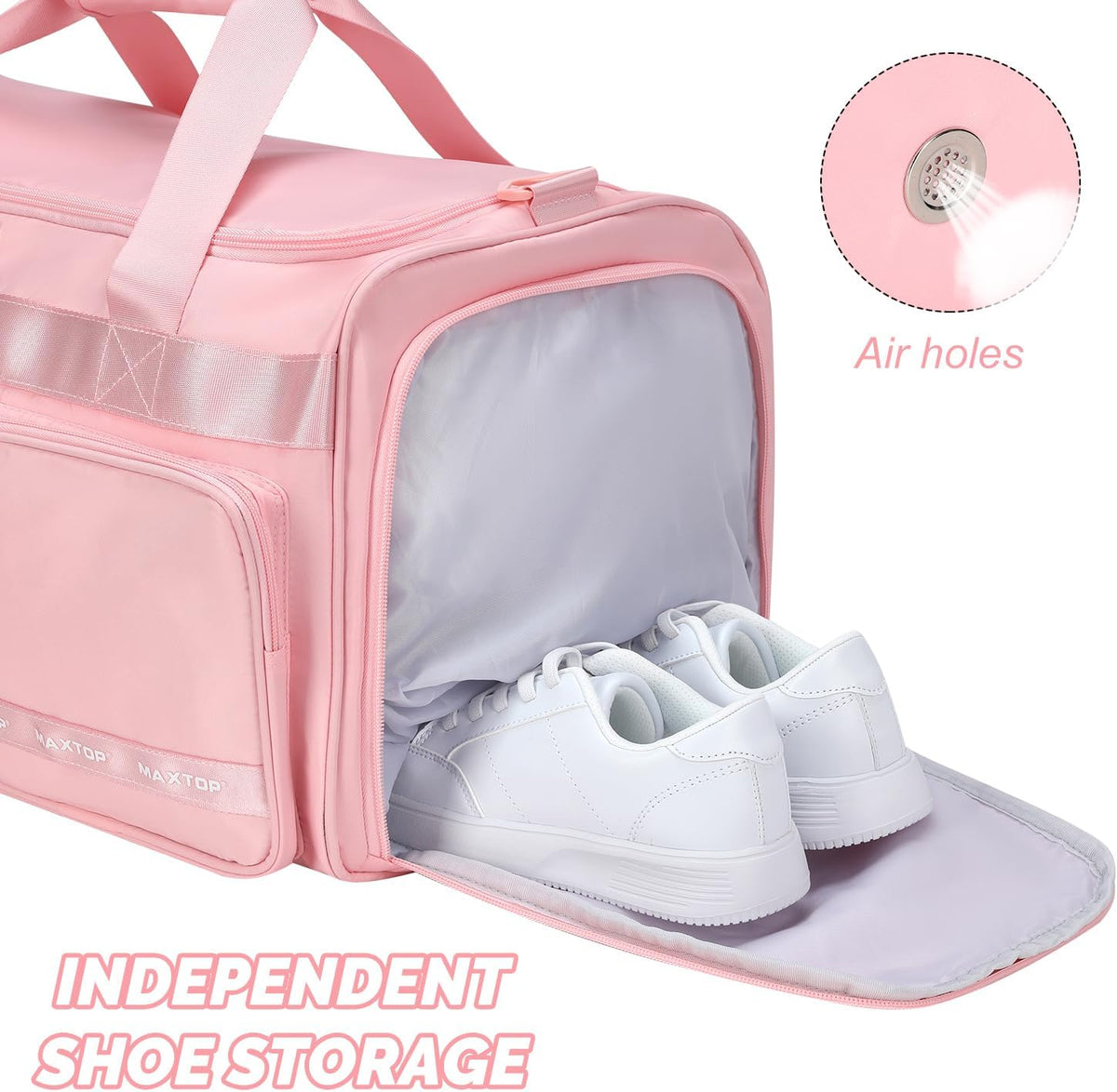 Gym Bag for Women Men Travel Duffle Bag Large Capacity Carry On Weekender Overnight Bag With Shoe Compartment Gym Tote Dry Wet Separation Duffel Bag for Travel