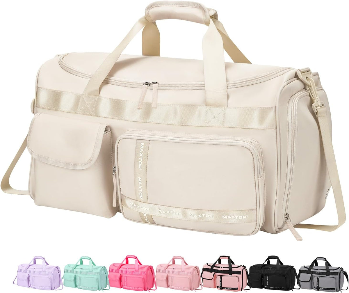 Gym Bag for Women Men Travel Duffle Bag Large Capacity Carry On Weekender Overnight Bag With Shoe Compartment Gym Tote Dry Wet Separation Duffel Bag for Travel