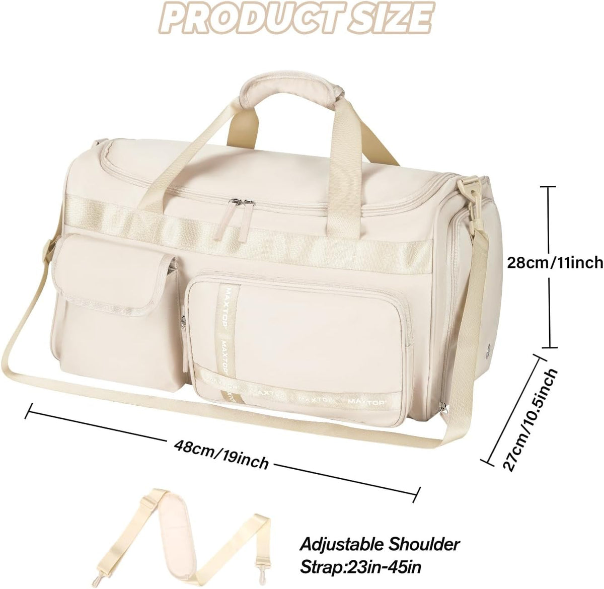 Gym Bag for Women Men Travel Duffle Bag Large Capacity Carry On Weekender Overnight Bag With Shoe Compartment Gym Tote Dry Wet Separation Duffel Bag for Travel