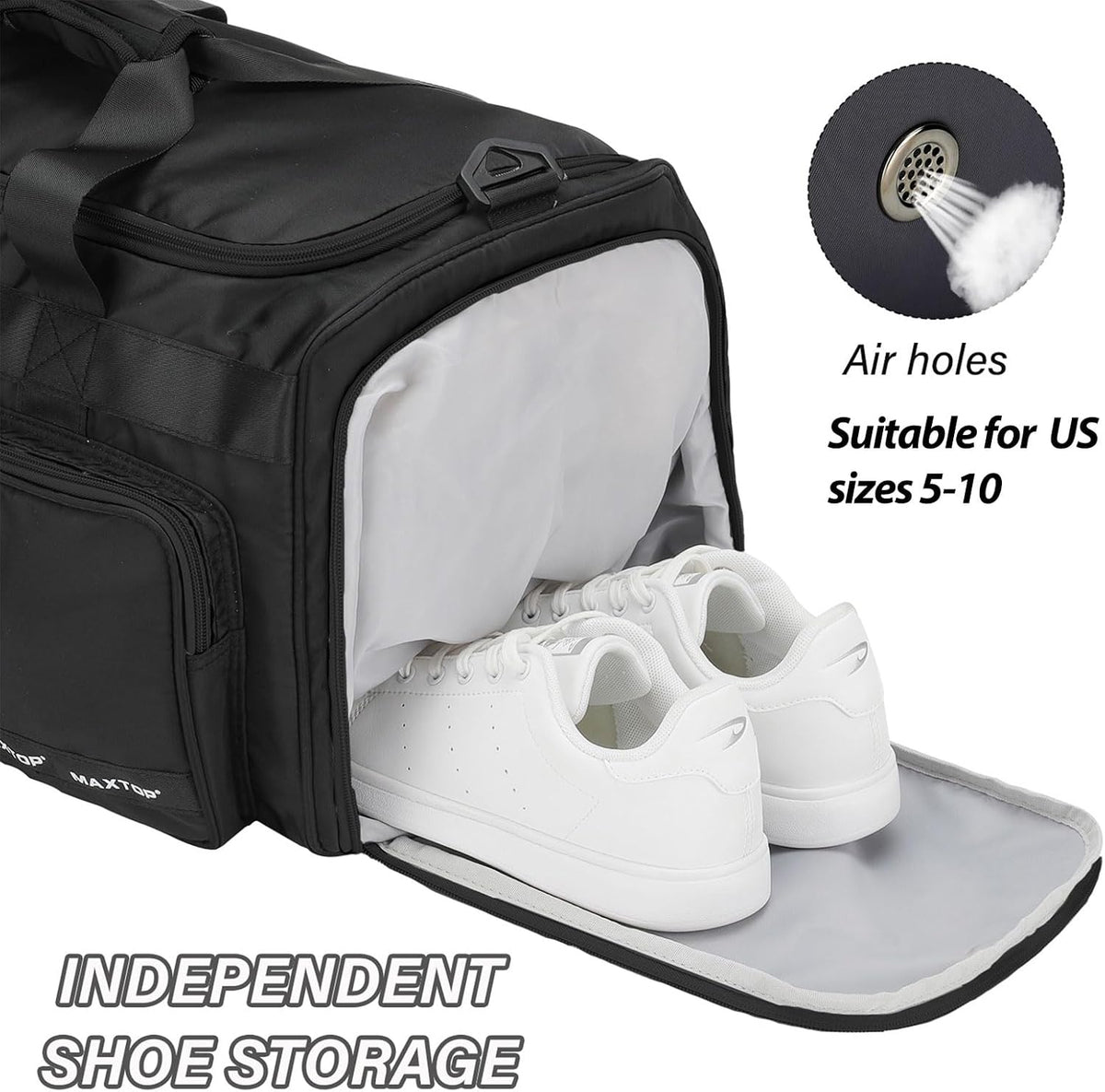 Gym Bag for Women Men Travel Duffle Bag Large Capacity Carry On Weekender Overnight Bag With Shoe Compartment Gym Tote Dry Wet Separation Duffel Bag for Travel
