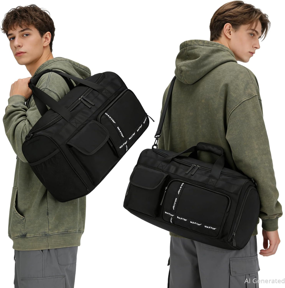 Gym Bag for Women Men Travel Duffle Bag Large Capacity Carry On Weekender Overnight Bag With Shoe Compartment Gym Tote Dry Wet Separation Duffel Bag for Travel
