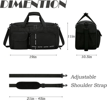Gym Bag for Women Men Travel Duffle Bag Large Capacity Carry On Weekender Overnight Bag With Shoe Compartment Gym Tote Dry Wet Separation Duffel Bag for Travel