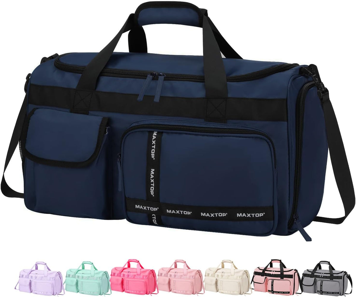 Gym Bag for Women Men Travel Duffle Bag Large Capacity Carry On Weekender Overnight Bag With Shoe Compartment Gym Tote Dry Wet Separation Duffel Bag for Travel