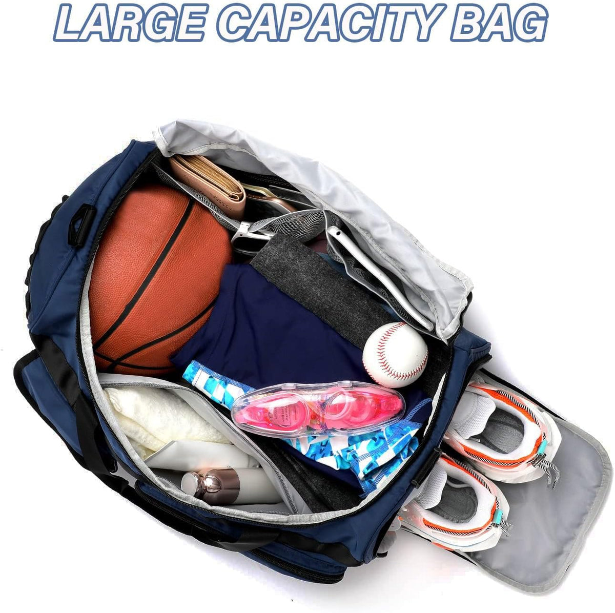 Gym Bag for Women Men Travel Duffle Bag Large Capacity Carry On Weekender Overnight Bag With Shoe Compartment Gym Tote Dry Wet Separation Duffel Bag for Travel