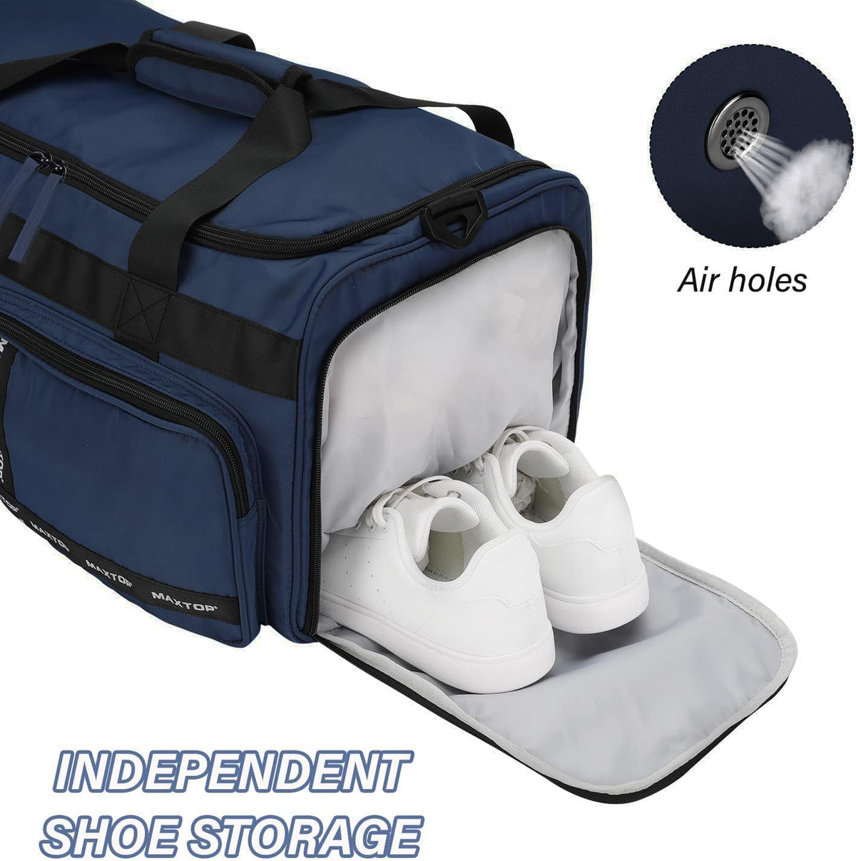Gym Bag for Women Men Travel Duffle Bag Large Capacity Carry On Weekender Overnight Bag With Shoe Compartment Gym Tote Dry Wet Separation Duffel Bag for Travel