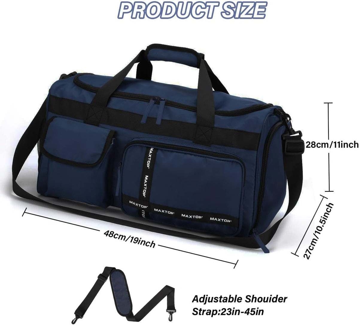Gym Bag for Women Men Travel Duffle Bag Large Capacity Carry On Weekender Overnight Bag With Shoe Compartment Gym Tote Dry Wet Separation Duffel Bag for Travel