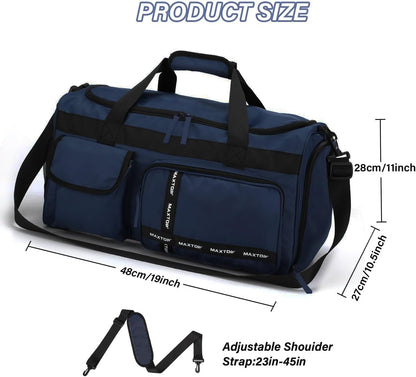 Gym Bag for Women Men Travel Duffle Bag Large Capacity Carry On Weekender Overnight Bag With Shoe Compartment Gym Tote Dry Wet Separation Duffel Bag for Travel