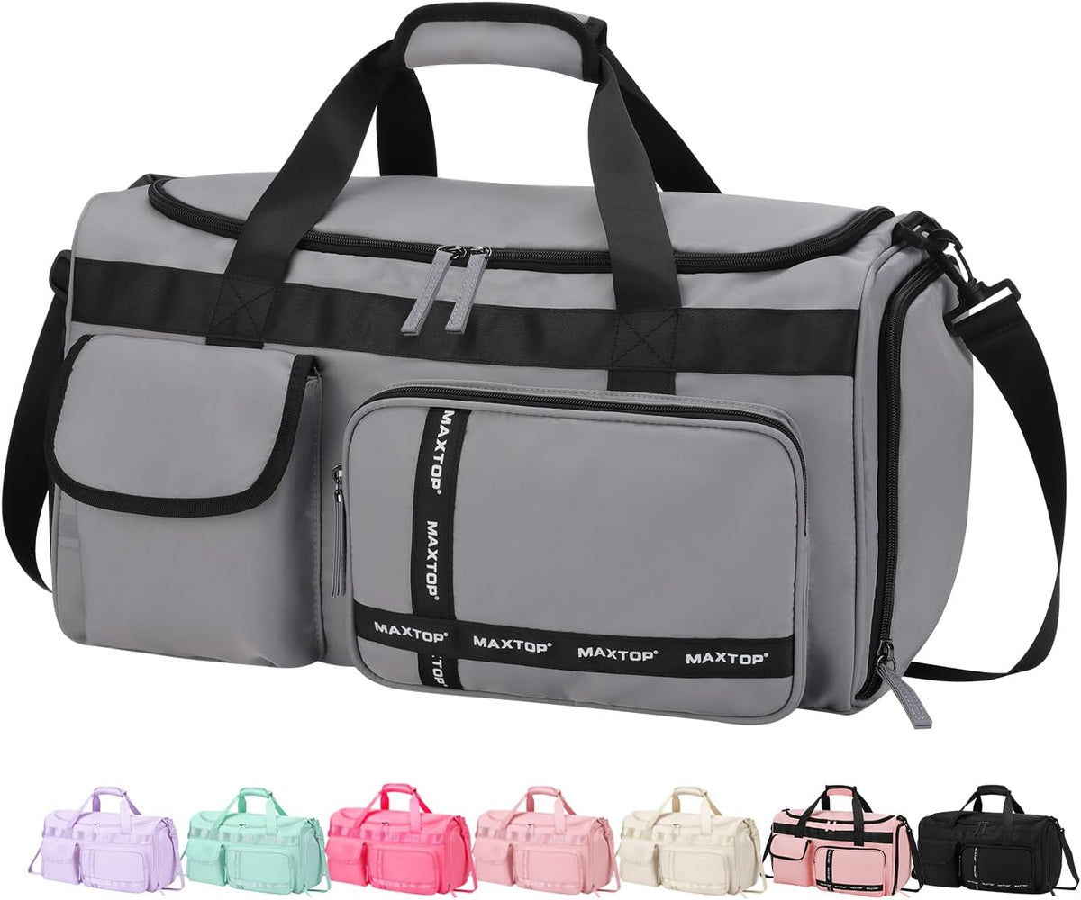 Gym Bag for Women Men Travel Duffle Bag Large Capacity Carry On Weekender Overnight Bag With Shoe Compartment Gym Tote Dry Wet Separation Duffel Bag for Travel