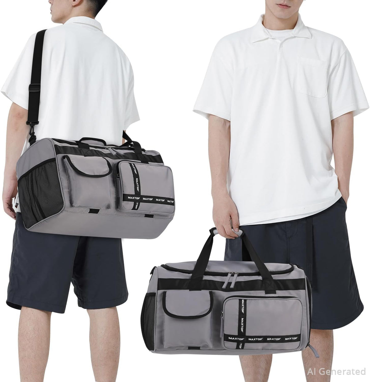 Gym Bag for Women Men Travel Duffle Bag Large Capacity Carry On Weekender Overnight Bag With Shoe Compartment Gym Tote Dry Wet Separation Duffel Bag for Travel
