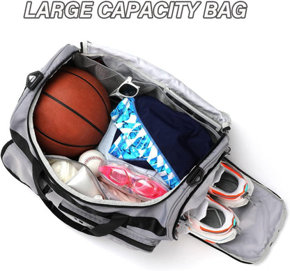 Gym Bag for Women Men Travel Duffle Bag Large Capacity Carry On Weekender Overnight Bag With Shoe Compartment Gym Tote Dry Wet Separation Duffel Bag for Travel