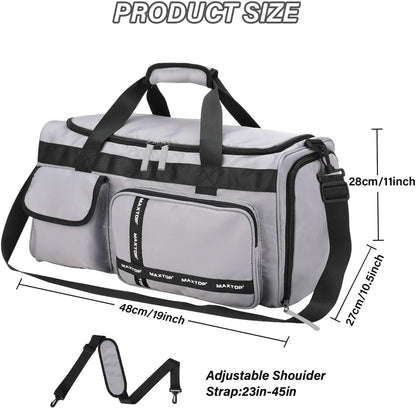 Gym Bag for Women Men Travel Duffle Bag Large Capacity Carry On Weekender Overnight Bag With Shoe Compartment Gym Tote Dry Wet Separation Duffel Bag for Travel