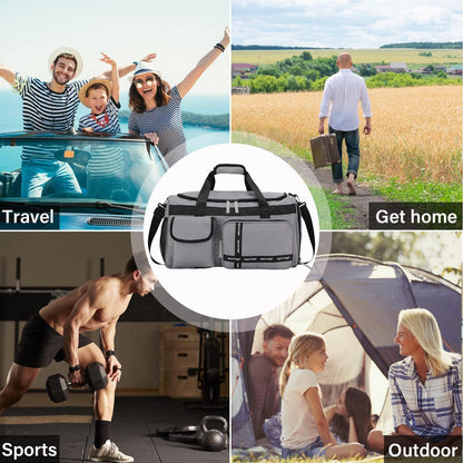 Gym Bag for Women Men Travel Duffle Bag Large Capacity Carry On Weekender Overnight Bag With Shoe Compartment Gym Tote Dry Wet Separation Duffel Bag for Travel