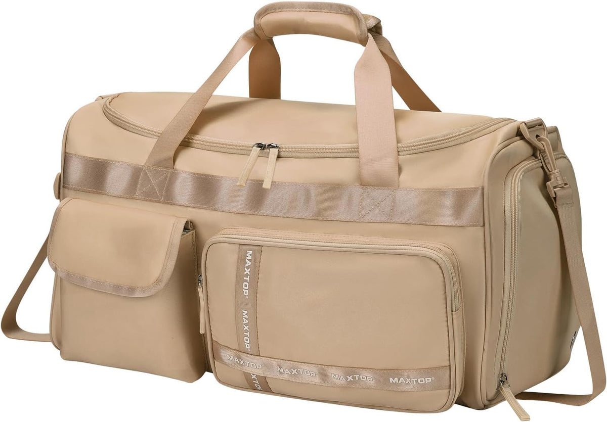 Gym Bag for Women Men Travel Duffle Bag Large Capacity Carry On Weekender Overnight Bag With Shoe Compartment Gym Tote Dry Wet Separation Duffel Bag for Travel