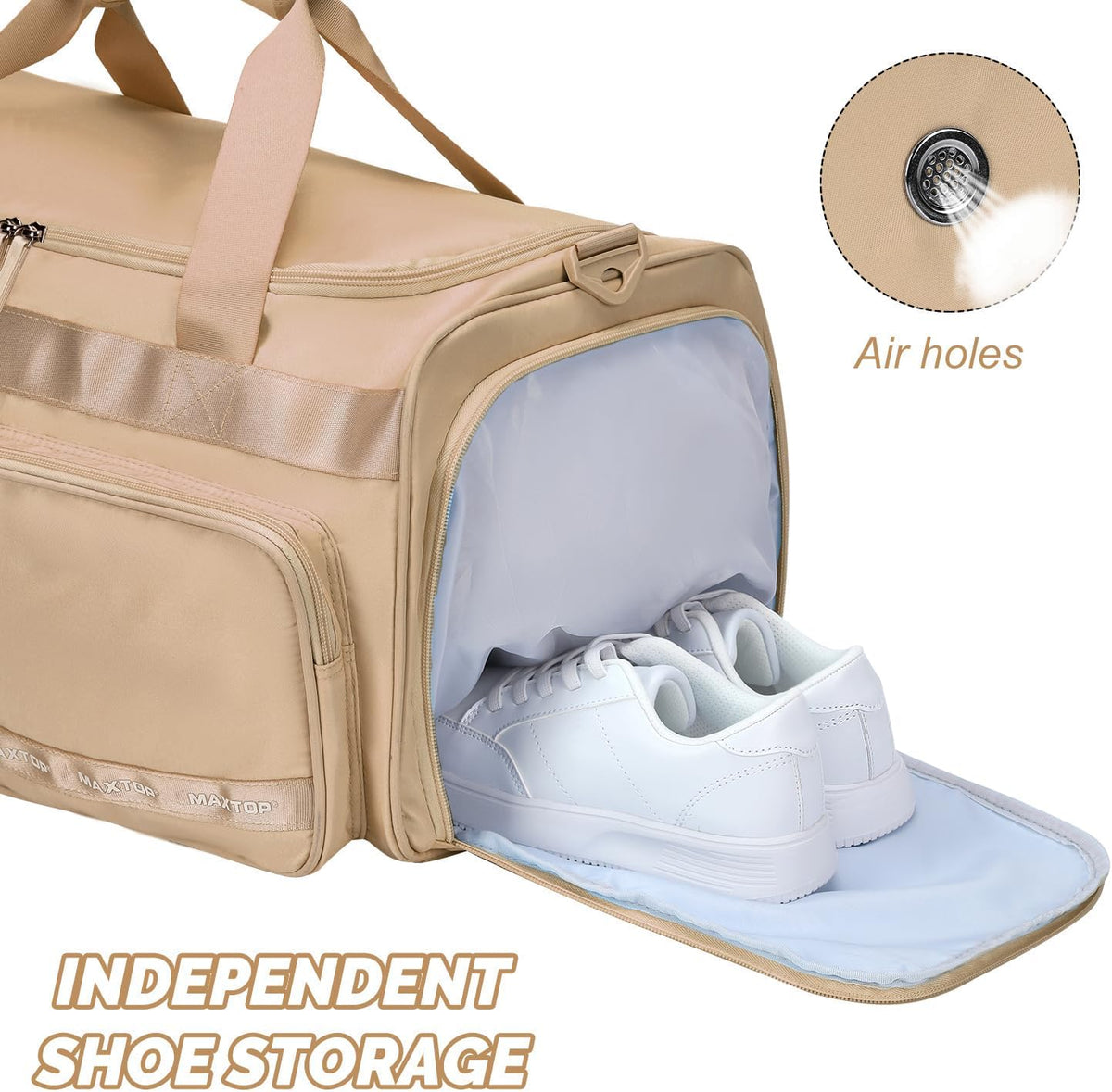 Gym Bag for Women Men Travel Duffle Bag Large Capacity Carry On Weekender Overnight Bag With Shoe Compartment Gym Tote Dry Wet Separation Duffel Bag for Travel