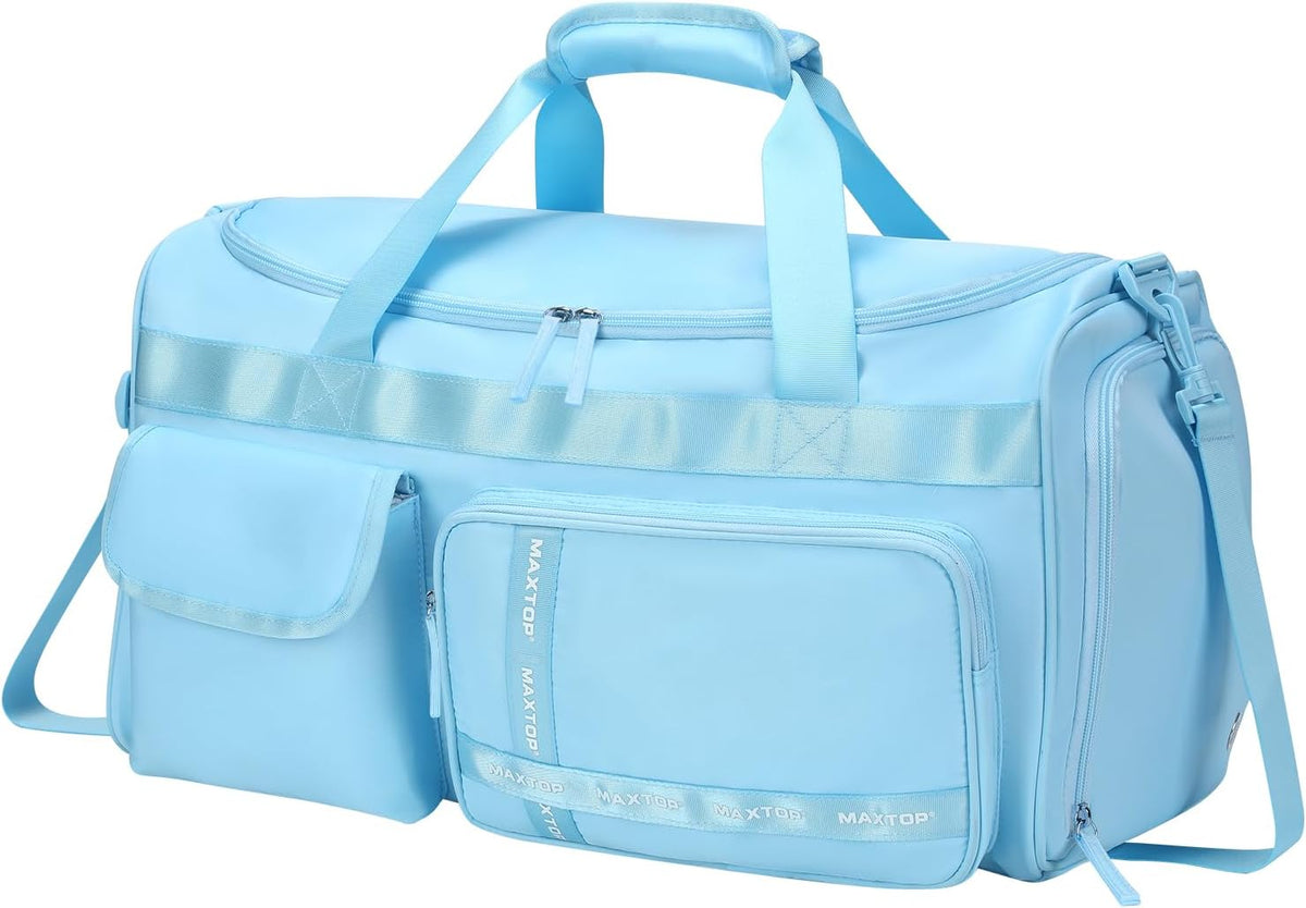 Gym Bag for Women Men Travel Duffle Bag Large Capacity Carry On Weekender Overnight Bag With Shoe Compartment Gym Tote Dry Wet Separation Duffel Bag for Travel