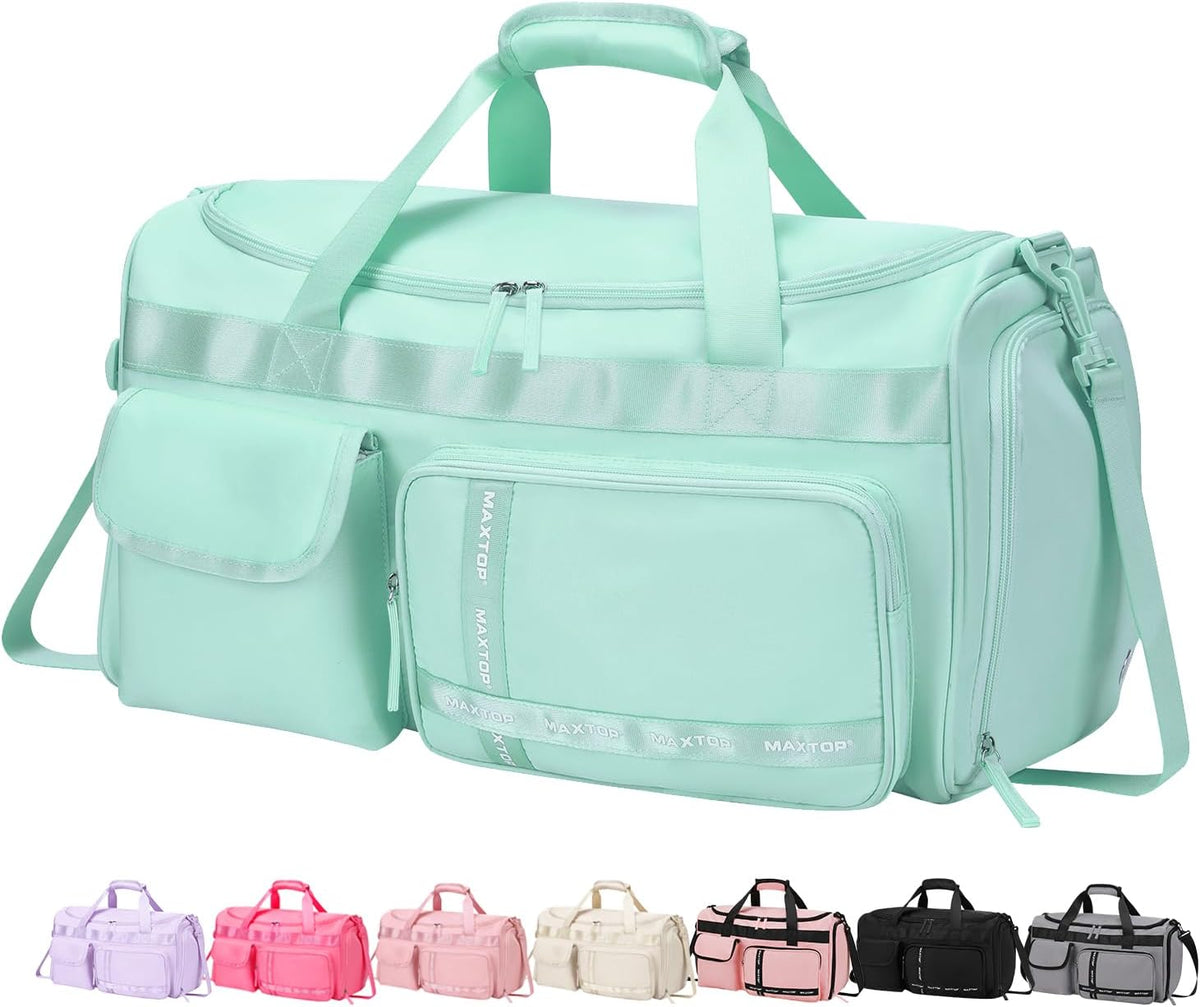 Gym Bag for Women Men Travel Duffle Bag Large Capacity Carry On Weekender Overnight Bag With Shoe Compartment Gym Tote Dry Wet Separation Duffel Bag for Travel