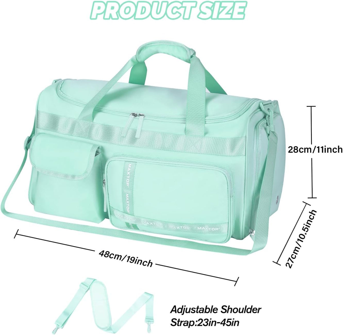Gym Bag for Women Men Travel Duffle Bag Large Capacity Carry On Weekender Overnight Bag With Shoe Compartment Gym Tote Dry Wet Separation Duffel Bag for Travel