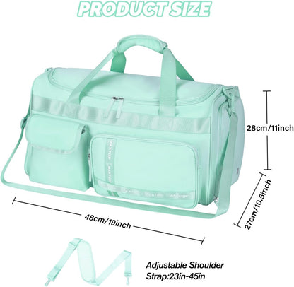 Gym Bag for Women Men Travel Duffle Bag Large Capacity Carry On Weekender Overnight Bag With Shoe Compartment Gym Tote Dry Wet Separation Duffel Bag for Travel
