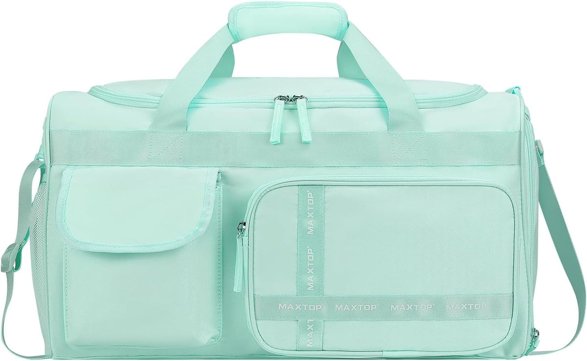 Gym Bag for Women Men Travel Duffle Bag Large Capacity Carry On Weekender Overnight Bag With Shoe Compartment Gym Tote Dry Wet Separation Duffel Bag for Travel