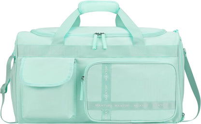Gym Bag for Women Men Travel Duffle Bag Large Capacity Carry On Weekender Overnight Bag With Shoe Compartment Gym Tote Dry Wet Separation Duffel Bag for Travel