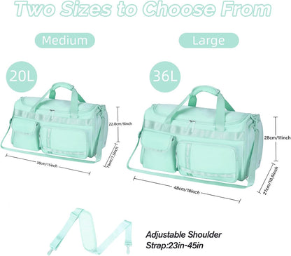 Gym Bag for Women Men Travel Duffle Bag Large Capacity Carry On Weekender Overnight Bag With Shoe Compartment Gym Tote Dry Wet Separation Duffel Bag for Travel