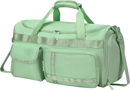 Gym Bag for Women Men Travel Duffle Bag Large Capacity Carry On Weekender Overnight Bag With Shoe Compartment Gym Tote Dry Wet Separation Duffel Bag for Travel