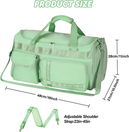 Gym Bag for Women Men Travel Duffle Bag Large Capacity Carry On Weekender Overnight Bag With Shoe Compartment Gym Tote Dry Wet Separation Duffel Bag for Travel