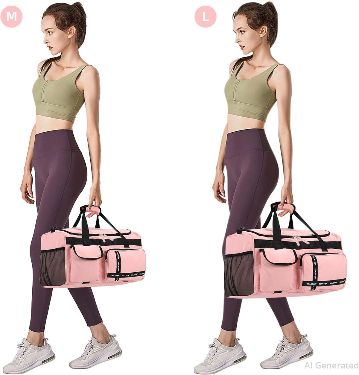 Gym Bag for Women Men Travel Duffle Bag Large Capacity Carry On Weekender Overnight Bag With Shoe Compartment Gym Tote Dry Wet Separation Duffel Bag for Travel