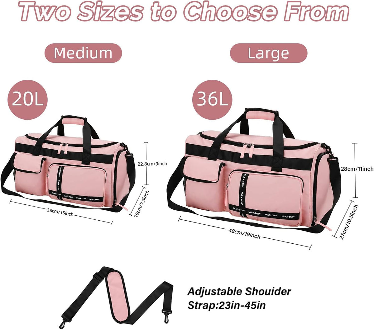 Gym Bag for Women Men Travel Duffle Bag Large Capacity Carry On Weekender Overnight Bag With Shoe Compartment Gym Tote Dry Wet Separation Duffel Bag for Travel