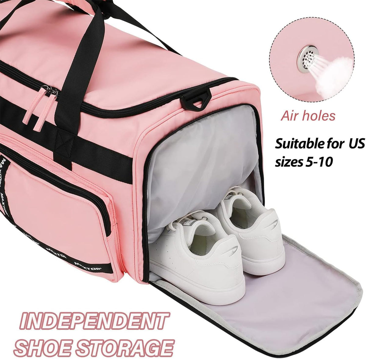 Gym Bag for Women Men Travel Duffle Bag Large Capacity Carry On Weekender Overnight Bag With Shoe Compartment Gym Tote Dry Wet Separation Duffel Bag for Travel