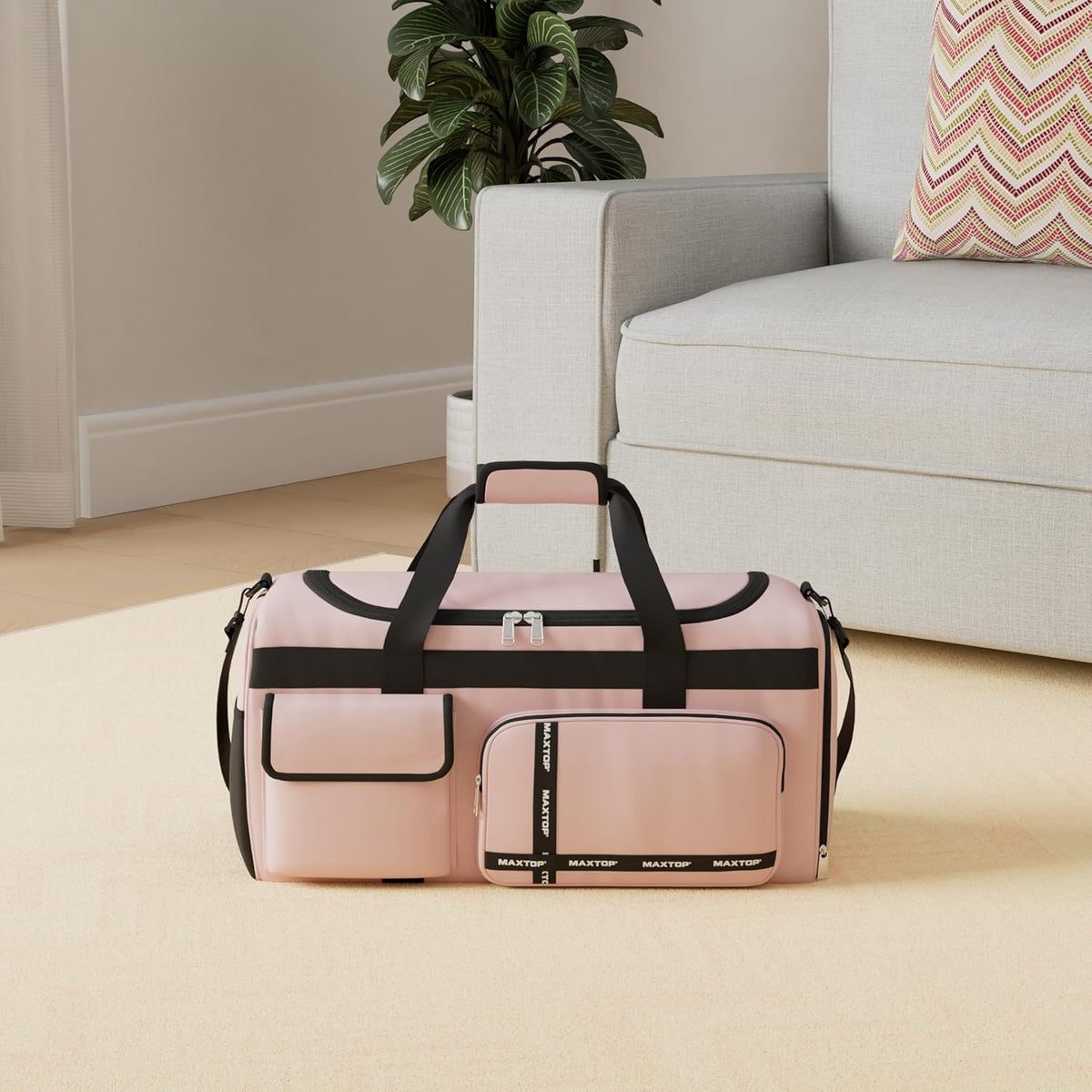 Gym Bag for Women Men Travel Duffle Bag Large Capacity Carry On Weekender Overnight Bag With Shoe Compartment Gym Tote Dry Wet Separation Duffel Bag for Travel