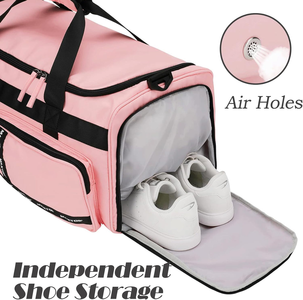 Gym Bag for Women Men Travel Duffle Bag Large Capacity Carry On Weekender Overnight Bag With Shoe Compartment Gym Tote Dry Wet Separation Duffel Bag for Travel