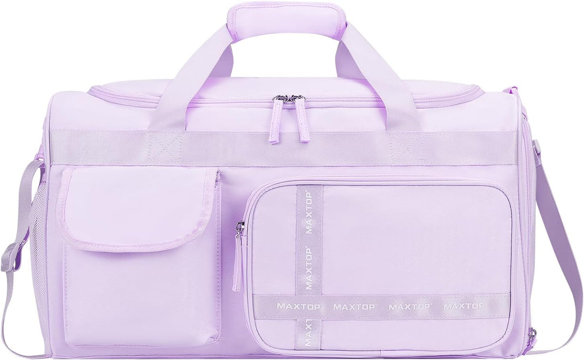 Gym Bag for Women Men Travel Duffle Bag Large Capacity Carry On Weekender Overnight Bag With Shoe Compartment Gym Tote Dry Wet Separation Duffel Bag for Travel