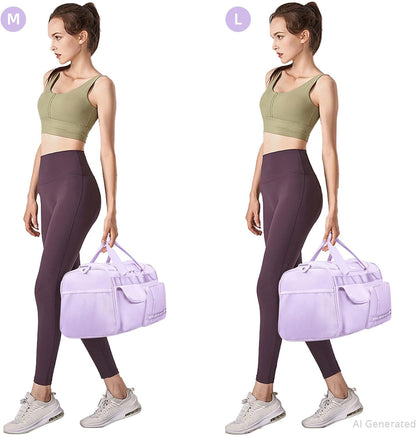 Gym Bag for Women Men Travel Duffle Bag Large Capacity Carry On Weekender Overnight Bag With Shoe Compartment Gym Tote Dry Wet Separation Duffel Bag for Travel