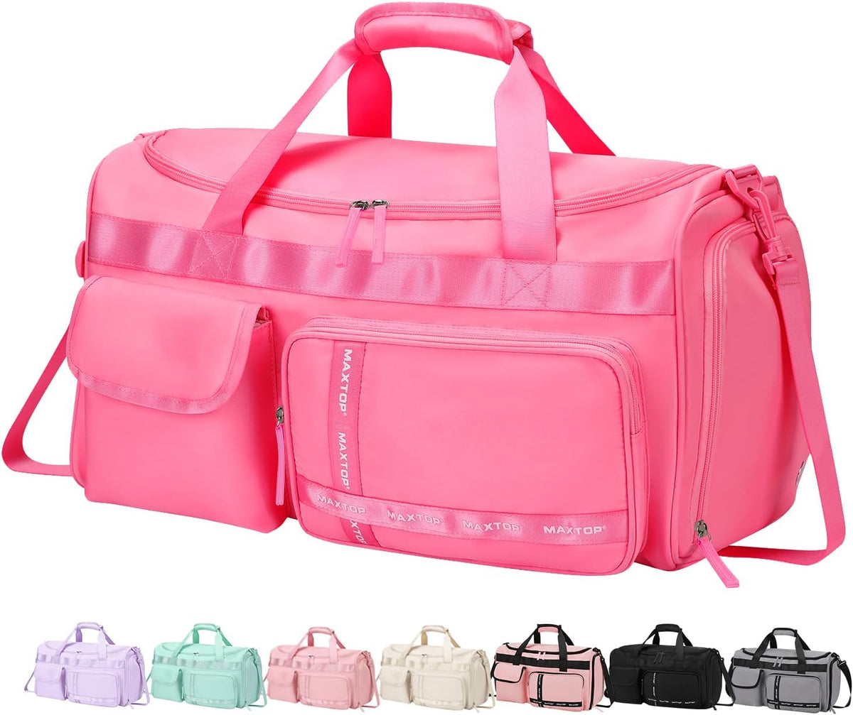 Gym Bag for Women Men Travel Duffle Bag Large Capacity Carry On Weekender Overnight Bag With Shoe Compartment Gym Tote Dry Wet Separation Duffel Bag for Travel