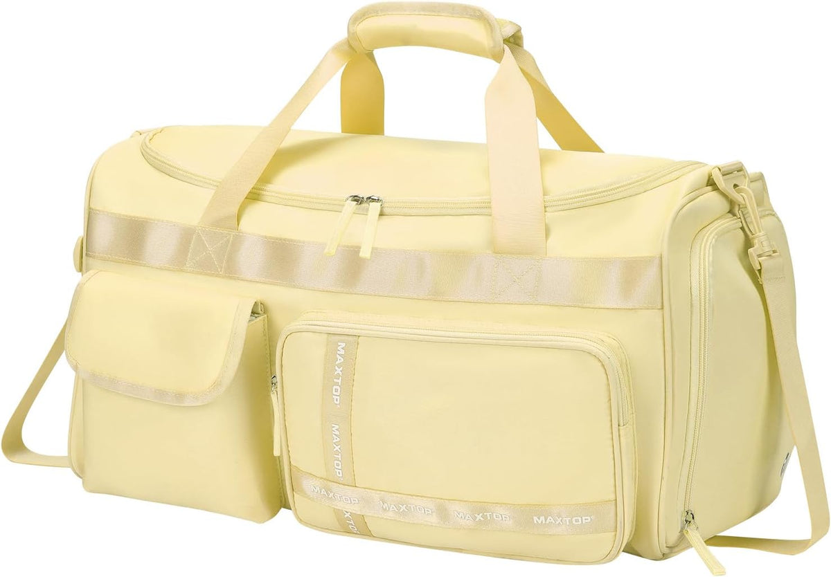 Gym Bag for Women Men Travel Duffle Bag Large Capacity Carry On Weekender Overnight Bag With Shoe Compartment Gym Tote Dry Wet Separation Duffel Bag for Travel