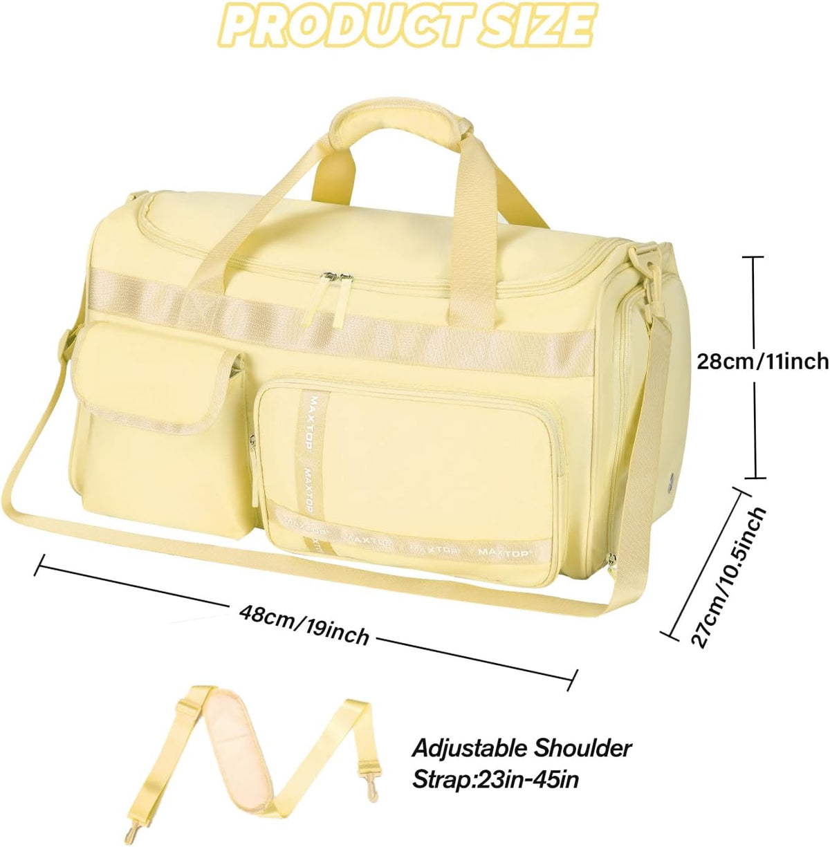 Gym Bag for Women Men Travel Duffle Bag Large Capacity Carry On Weekender Overnight Bag With Shoe Compartment Gym Tote Dry Wet Separation Duffel Bag for Travel