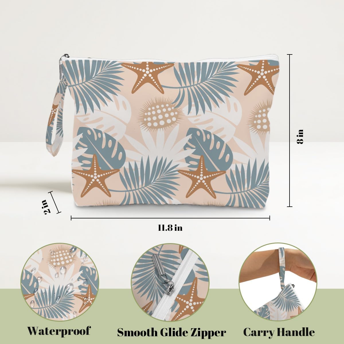 4 Pack Durable Wet Bags, Waterproof Reusable Wet Dry Bag with Zipper for Beach, Travel, Gym