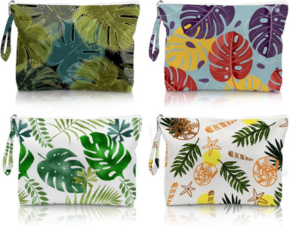 4 Pack Durable Wet Bags, Waterproof Reusable Wet Dry Bag with Zipper for Beach, Travel, Gym
