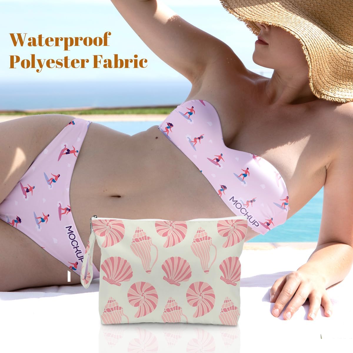 4 Pack Durable Wet Bags, Waterproof Reusable Wet Dry Bag with Zipper for Beach, Travel, Gym