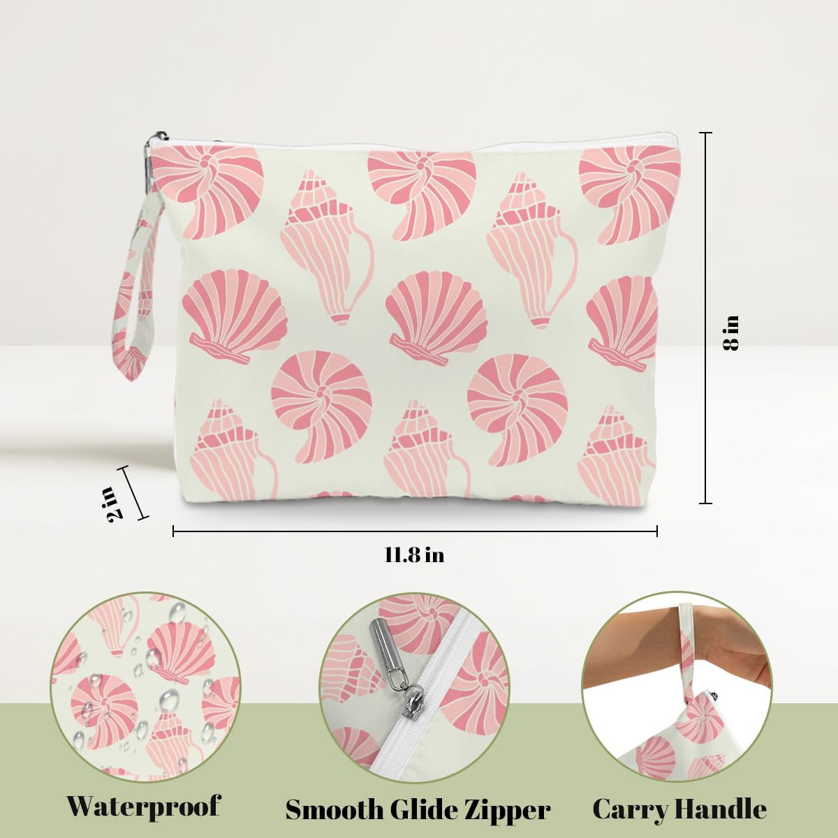 4 Pack Durable Wet Bags, Waterproof Reusable Wet Dry Bag with Zipper for Beach, Travel, Gym