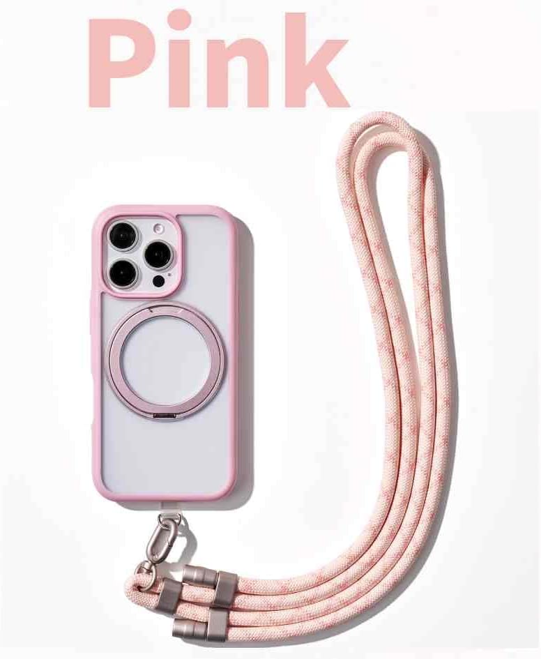 Phone Lanyard Crossbody with 2 Phone Tabs, Adjustable Anti Theft Phone Strap for All Phones, Premium Metal Buckles, Skin-Friendly, Universal Cell Phone Neck lanyard for Travel Essentials, Black