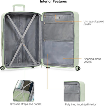 Elm 21" Carry-on Expandable Spinner Luggage Set - Set - Glossy Mint