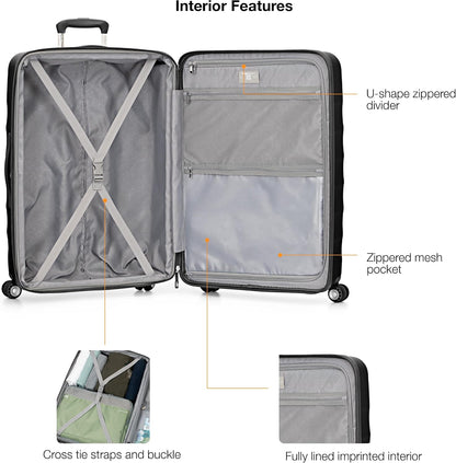 Elm 21" Carry-on Expandable Spinner Luggage Set - Set - Glossy Mint