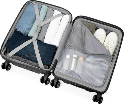 Elm 21" Carry-on Expandable Spinner Luggage Set - Set - Glossy Mint