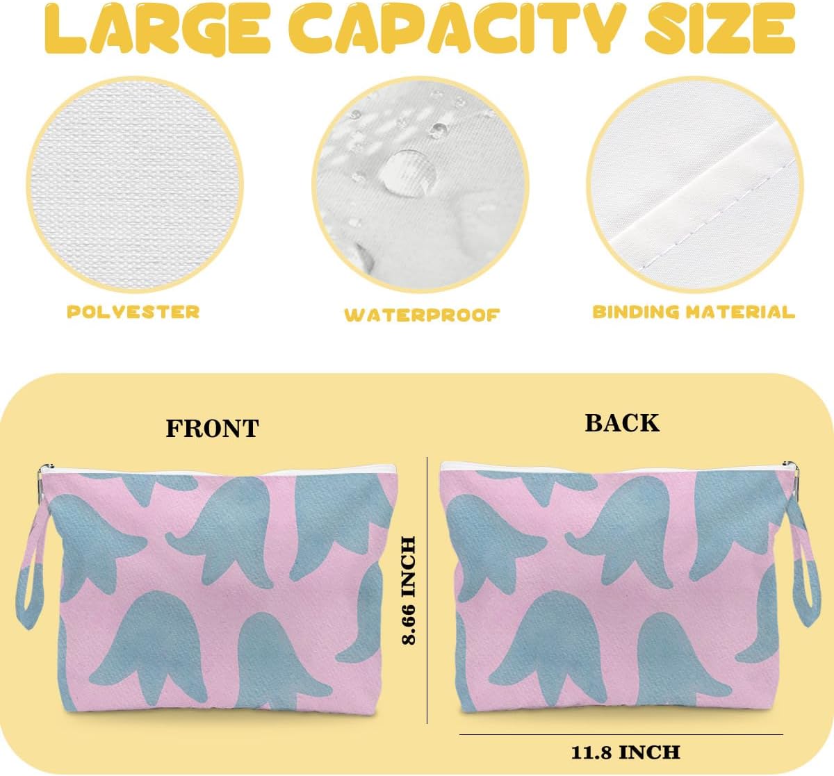 2 Pack Waterproof Sandproof Wet Dry Bags, Zippered Pool Travel Storage Pouches for Women’s Swimsuits